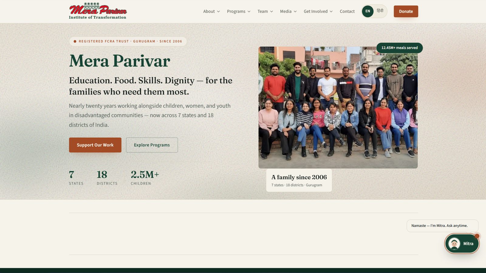 The Mera Parivar platform